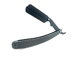 Gunmetal Gray Matted Barber Straight Razor Cutthroat Razor Shaving Derby Dorco Feather Shaving