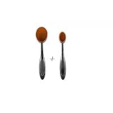 Set of 2 Toothbrush Makeup Brush Eyeshadow Oval Face Powder Cream Foundation Brush