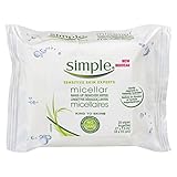 Simple Makeup Remover Wipes, Micellar 25 ct