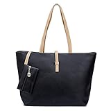 DIGIMATE Lady Womens PU Leather Messenger Handbag Shoulder Bag Totes Purse Hobo - black