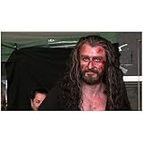 The Hobbit An Unexpected Journey Richard Armitage as Thorin on Set with Make-up Fake Wounds 8 x 10 Photo