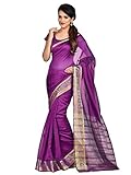 Shonaya Purple Banarasi SIlk Woven Work saree &Unstitched Blouse Piece,Free Size