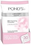 Pond's Wet Cleansing Towelettes, Luminous Clean 30 ct