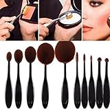 ABCsell 10PC/Set Toothbrush Eyebrow Foundation Eyeliner Lip Oval Brushes