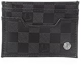 Fred Perry Men's Checkerboard Card Holder, Black, One Size