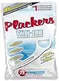 Plackers Twin Line Whitening Floss Picks-75 ct (Pack of 3)