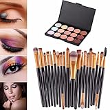 15 Colors Professional Contour Face Cream Makeup Concealer Palette + 20 BRUSH