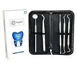 Dental Tool Kit by TungSam - Dental Hygiene Kit | Includes Dental Pick, Tarter Scraper/Scaling Instrument, Tweezers, Mouth Mirror - Professional Surgical Grade Dentist Approved Tools