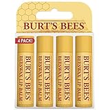 Burt's Bees 100% Natural Moisturizing Lip Balm, Beeswax, 4 Tubes in Blister Box