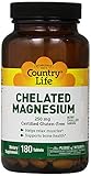 Country Life - Chelated Magnesium, 250 mg, 180 tablets