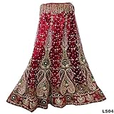 Wedding Indian Lehenga Bridal Wear Net Heavy Beaded Fabric Designer Ethnic Maroon Unstitched Lehenga