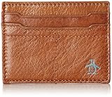 Original Penguin Men's Leather Card Case Cafe, Caramel, One Size